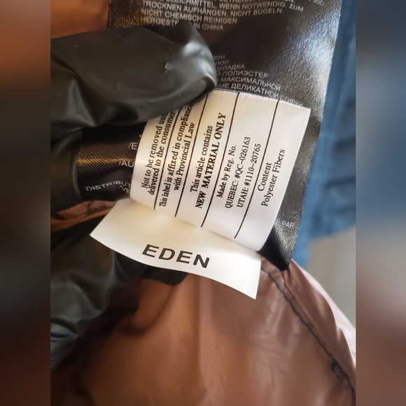 NWOT NOIZE Eden Vegan Parka  Jacket Quilted Coat Blue Outwear Cruelty - Picture 8 of 12